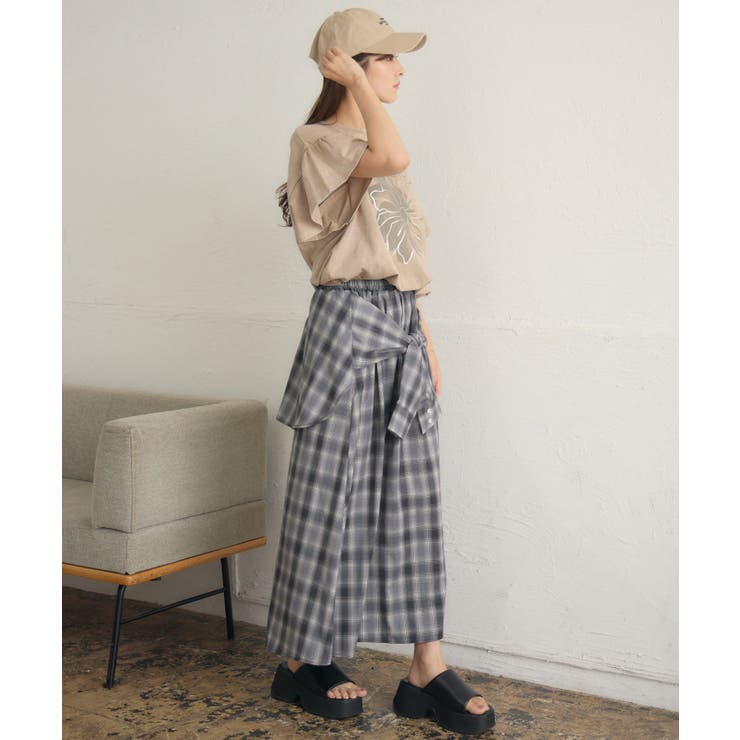 花プリント袖フリルTEE | RETRO GIRL | 詳細画像4 