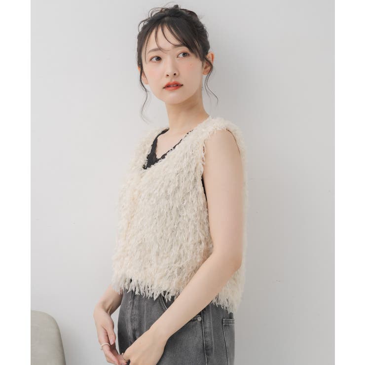 前釦フェザーベスト | RETRO GIRL | 詳細画像10 