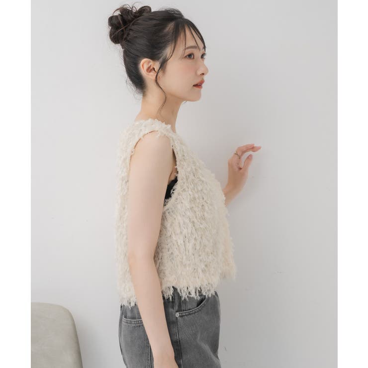 前釦フェザーベスト | RETRO GIRL | 詳細画像9 