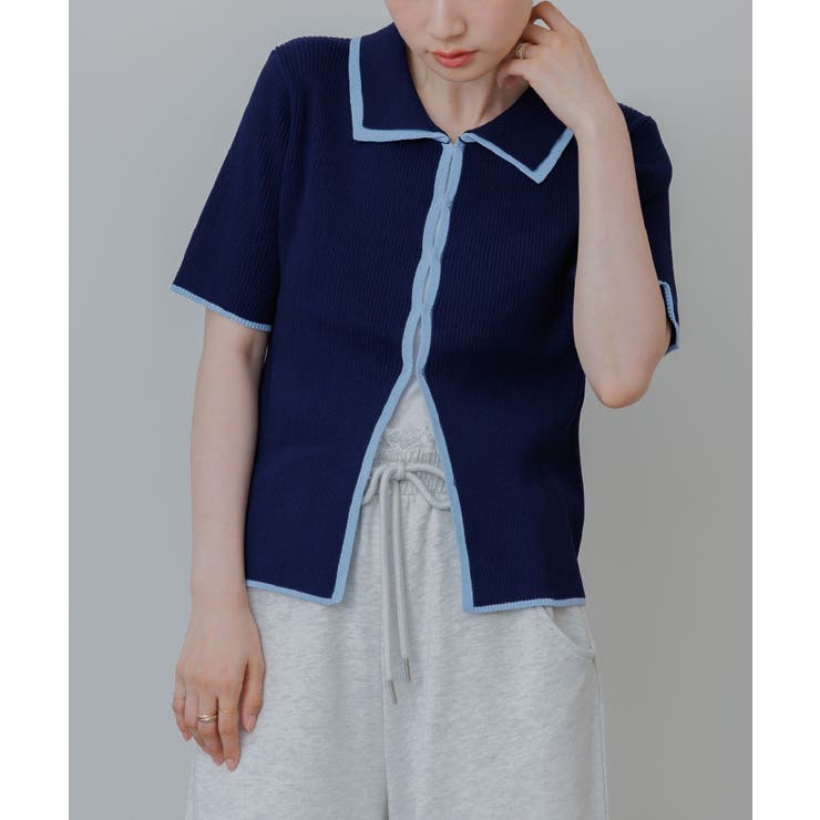 BLU0 | フロントホックニット | RETRO GIRL