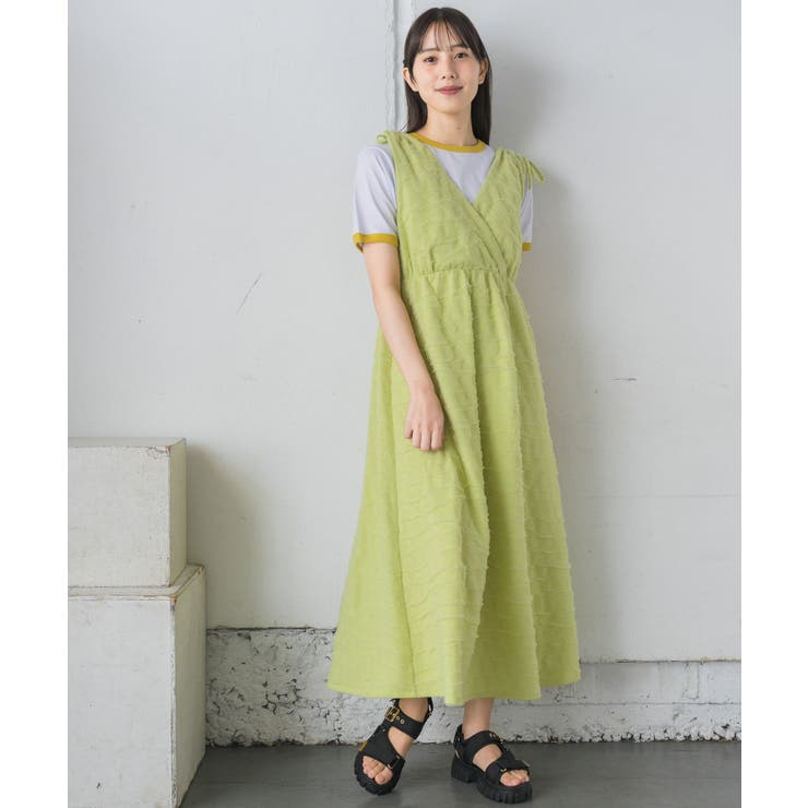 GRN0 | リボンギャザーノースリOP | RETRO GIRL