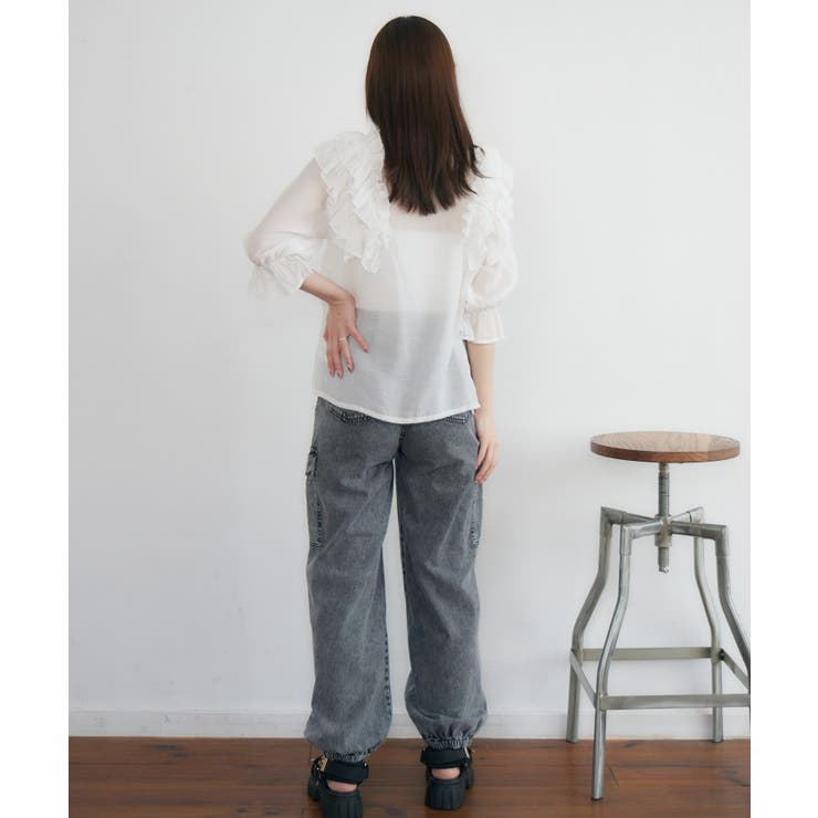 肩フリルシアーBL | RETRO GIRL | 詳細画像5 