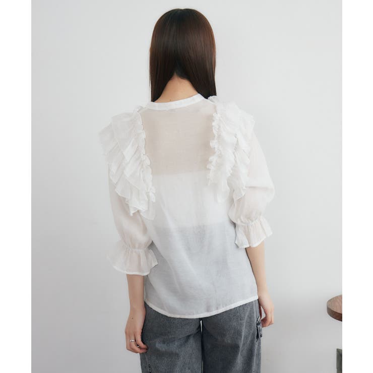 肩フリルシアーBL | RETRO GIRL | 詳細画像9 