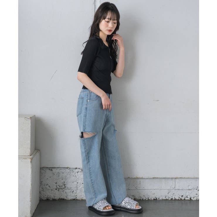 5分袖ZIPカーデ | RETRO GIRL | 詳細画像11 