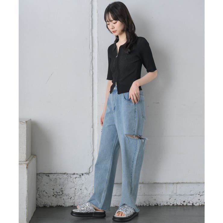 5分袖ZIPカーデ | RETRO GIRL | 詳細画像12 