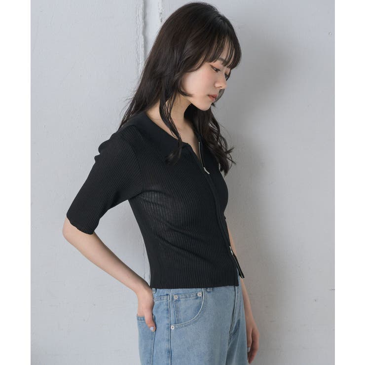 5分袖ZIPカーデ | RETRO GIRL | 詳細画像15 