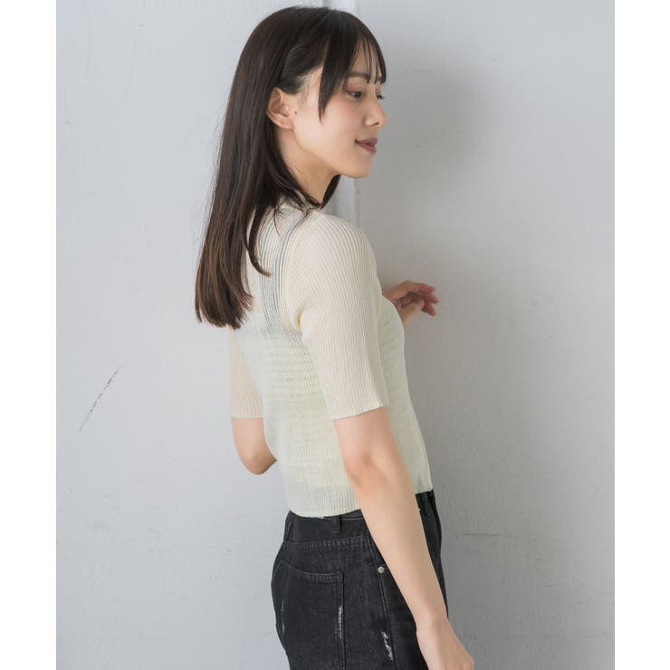 5分袖ZIPカーデ | RETRO GIRL | 詳細画像7 