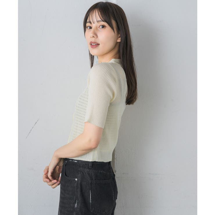 5分袖ZIPカーデ | RETRO GIRL | 詳細画像8 