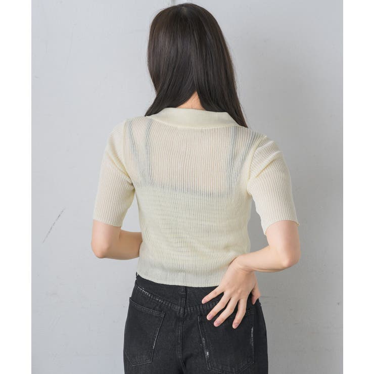 5分袖ZIPカーデ | RETRO GIRL | 詳細画像9 