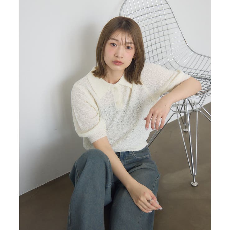 5分袖ポロNT | RETRO GIRL | 詳細画像13 