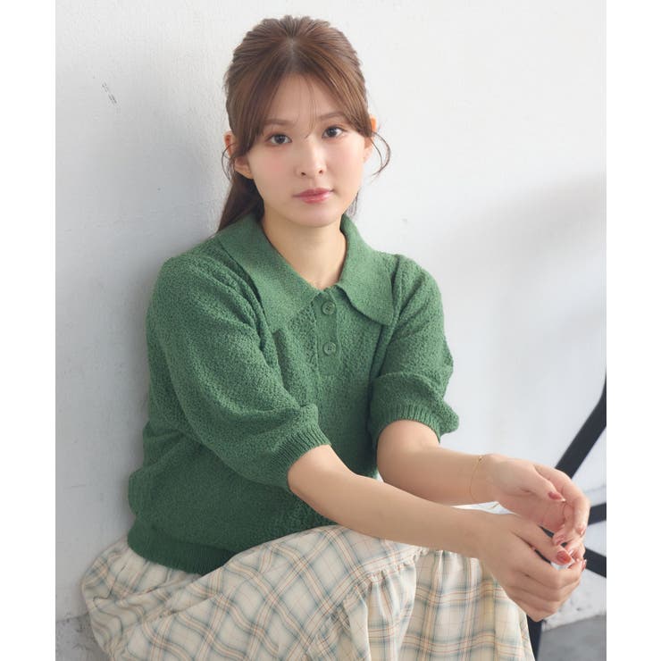 5分袖ポロNT | RETRO GIRL | 詳細画像2 