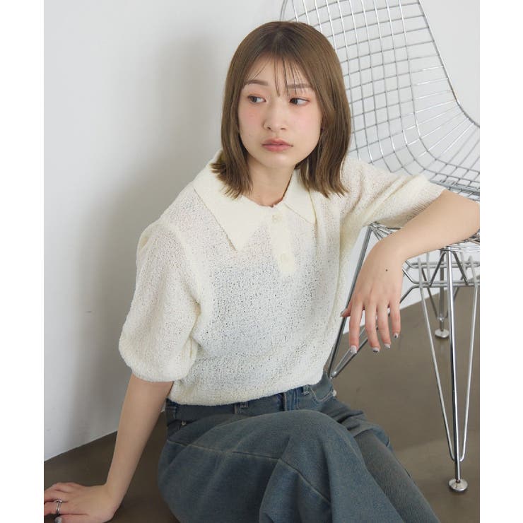 WHT4 | 5分袖ポロNT | RETRO GIRL