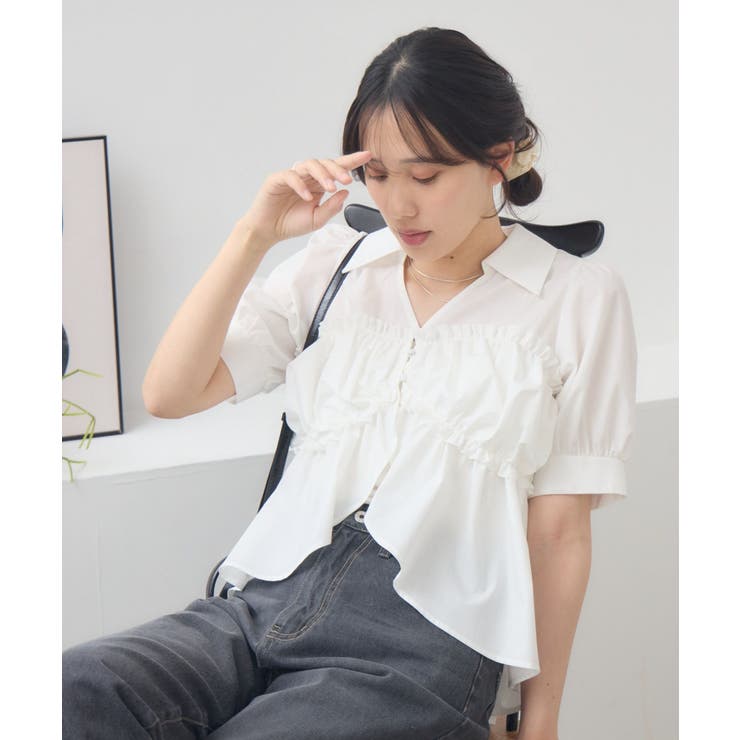 WHT2 | 襟付前釦BL | RETRO GIRL