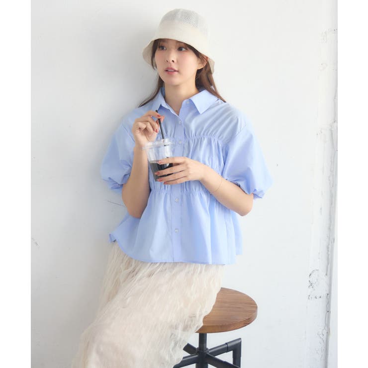 リボン付きワッフルCT[品番：RTGW0008698]｜RETRO GIRL（レトロ
