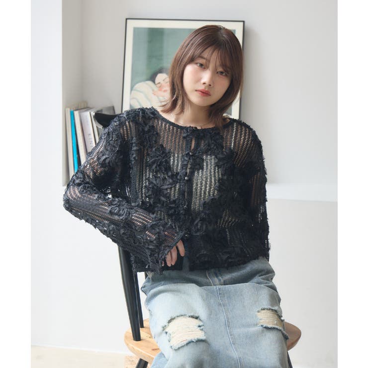 フラワーメッシュカーデ | RETRO GIRL | 詳細画像19 