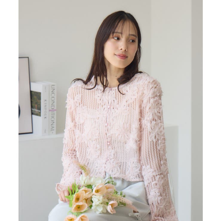 フラワーメッシュカーデ | RETRO GIRL | 詳細画像2 