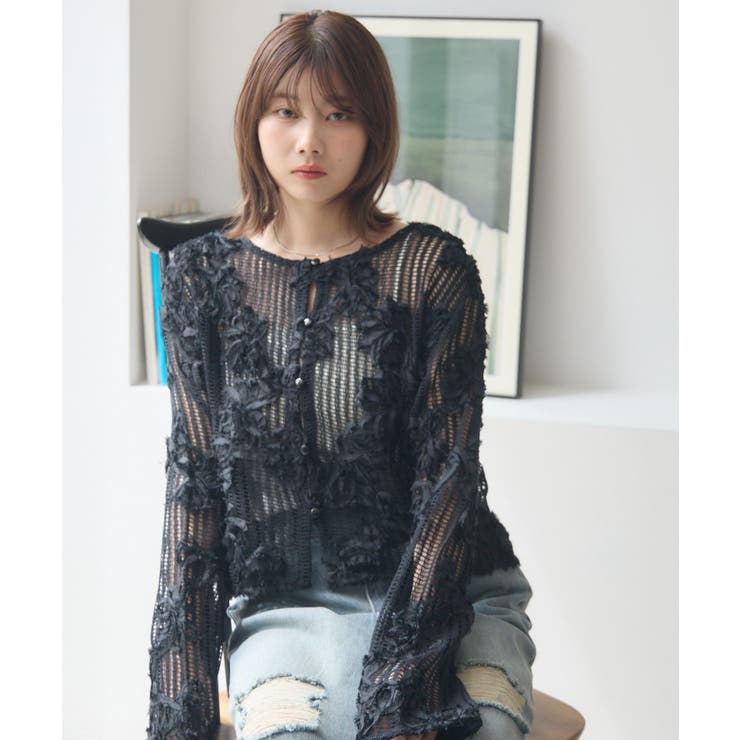 フラワーメッシュカーデ | RETRO GIRL | 詳細画像20 