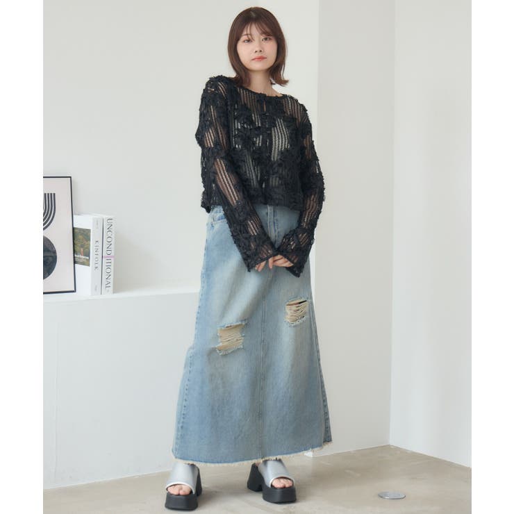 フラワーメッシュカーデ | RETRO GIRL | 詳細画像21 