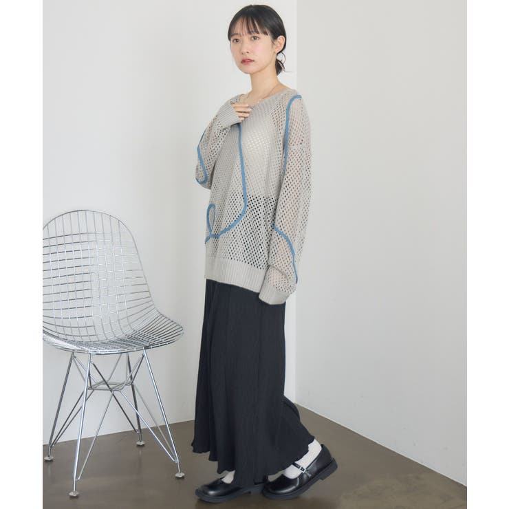 コード刺繍メッシュNT[品番：RTGW0008896]｜RETRO GIRL（レトロ
