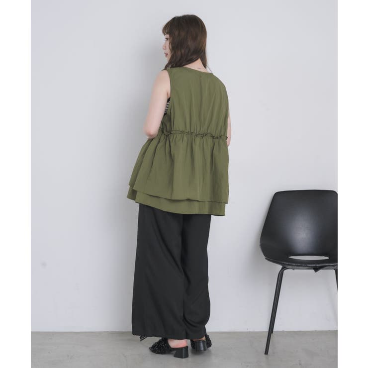 フリルナイロンベスト | RETRO GIRL | 詳細画像4 