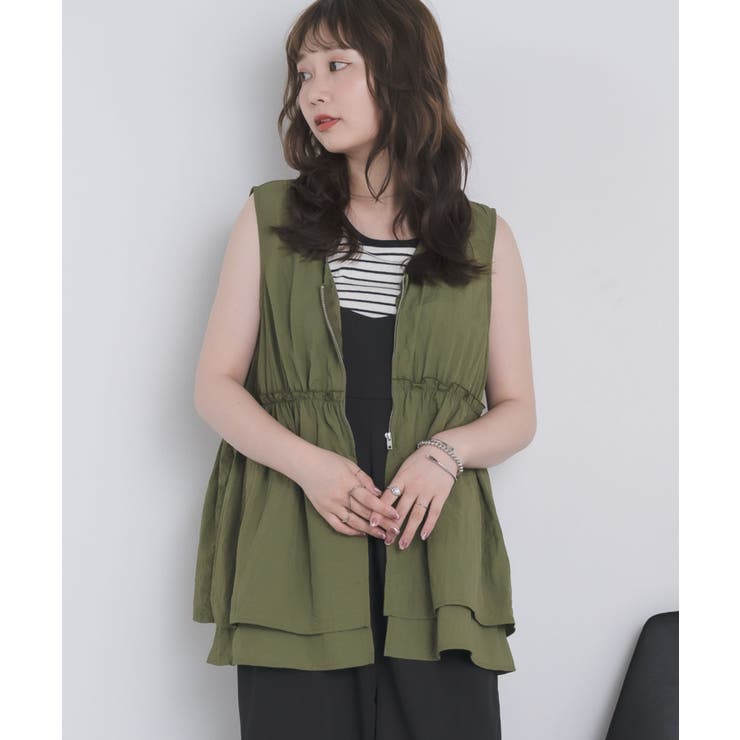 GRN2 | フリルナイロンベスト | RETRO GIRL