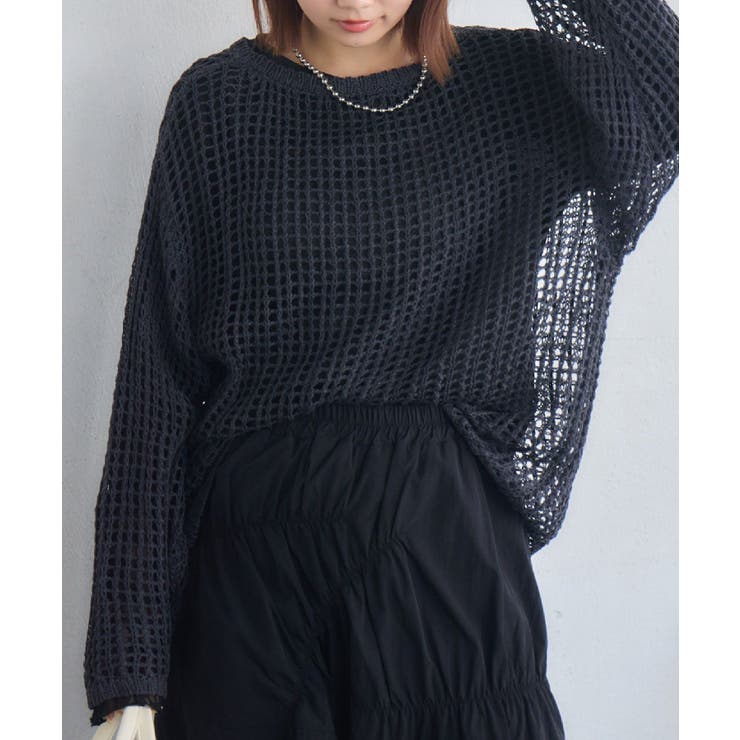 GRY2 | BIGメッシュラメニット | RETRO GIRL