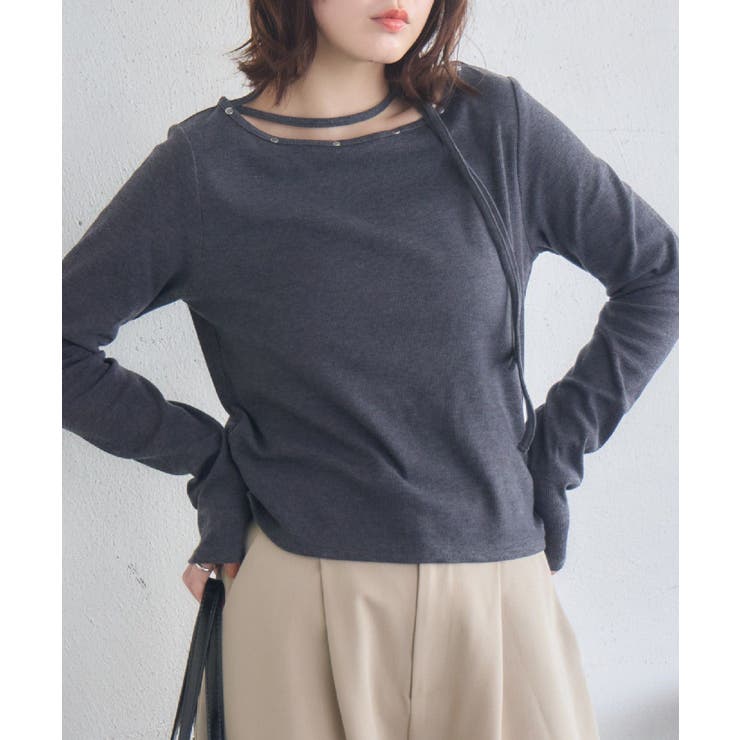 GRY2 | スタッズ付きネックリボンCT | RETRO GIRL
