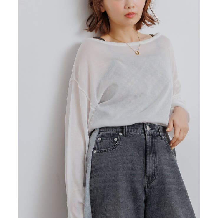 WHT2 | シアーニットプルオーバー | RETRO GIRL