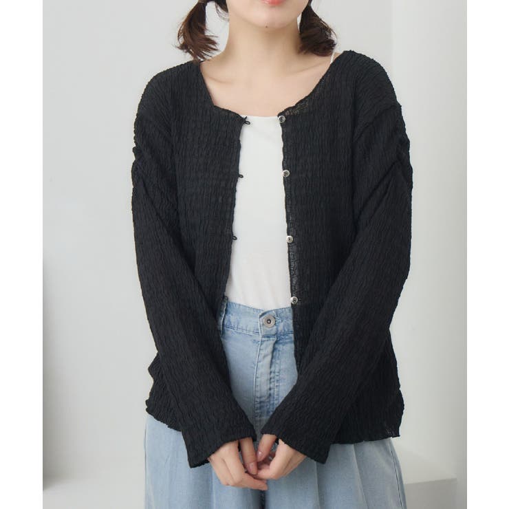 BLK1 | シアーカットカーディガン | RETRO GIRL