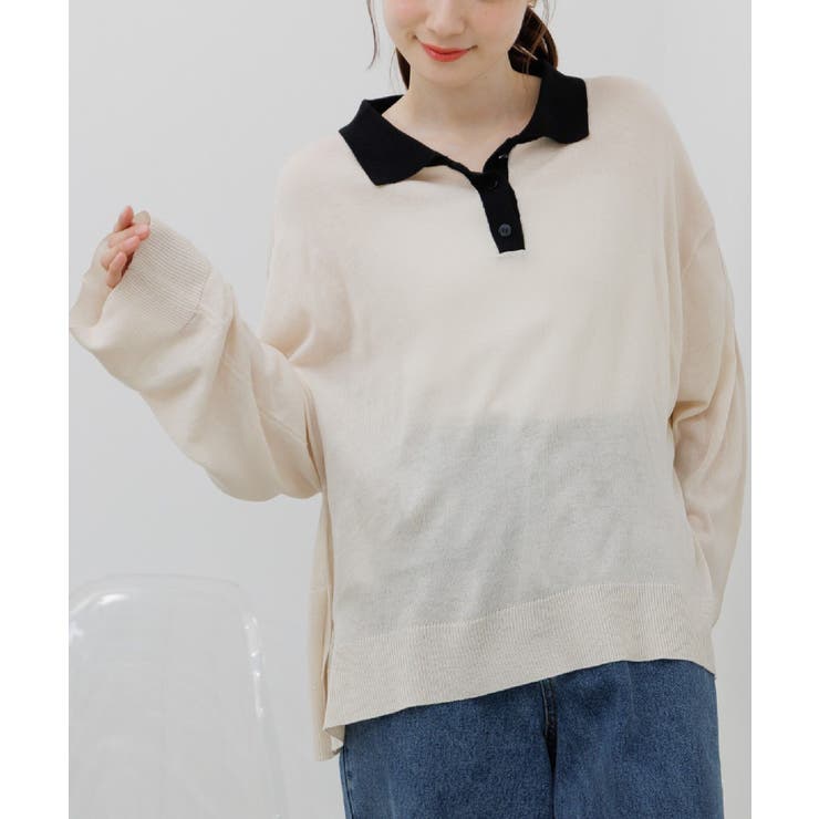 WHT4 | シアーポロニットPO | RETRO GIRL