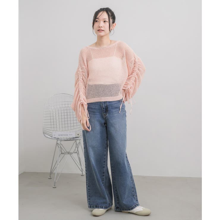 袖シャーリングメッシュNT | RETRO GIRL | 詳細画像12 