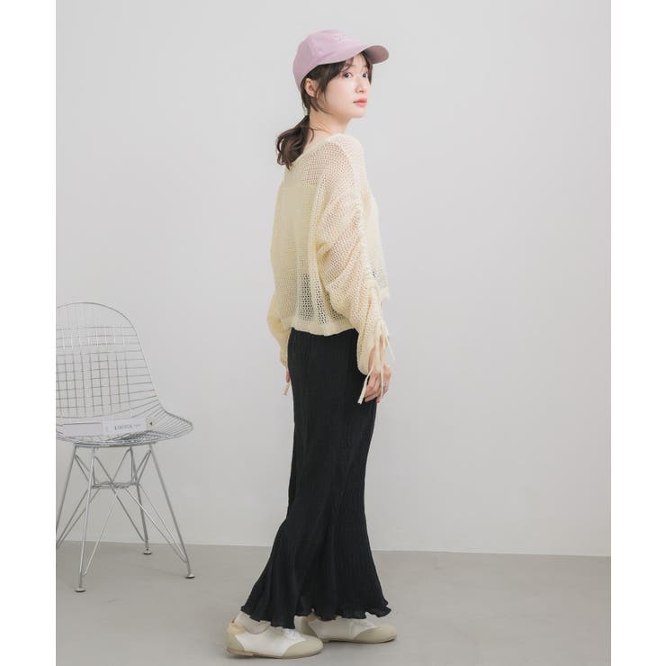 袖シャーリングメッシュNT | RETRO GIRL | 詳細画像5 