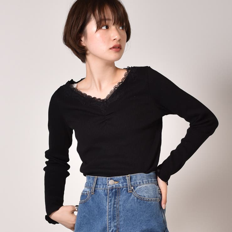 ◇RETRO GIRL◇ FシャーリングレースTee