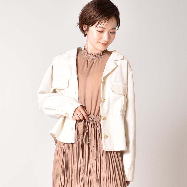 ◇RETRO GIRL◇ Wポケ開襟シャツJK[品番：RTGW0001709]｜RETRO GIRL