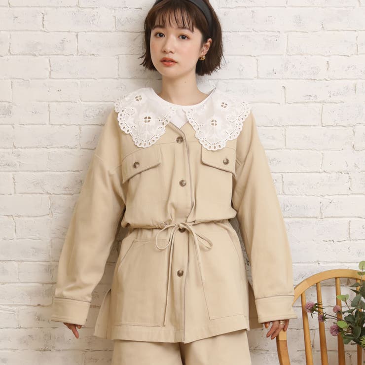 ◎RETRO GIRL◎ パイピングツイルJK[品番：RTGW0002761]｜RETRO