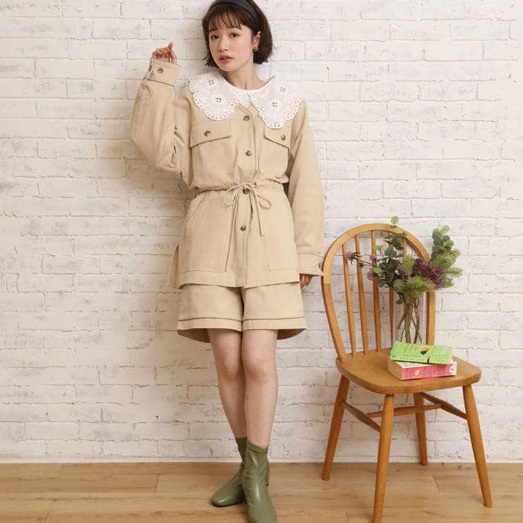 ◎RETRO GIRL◎ パイピングツイルJK[品番：RTGW0002761]｜RETRO