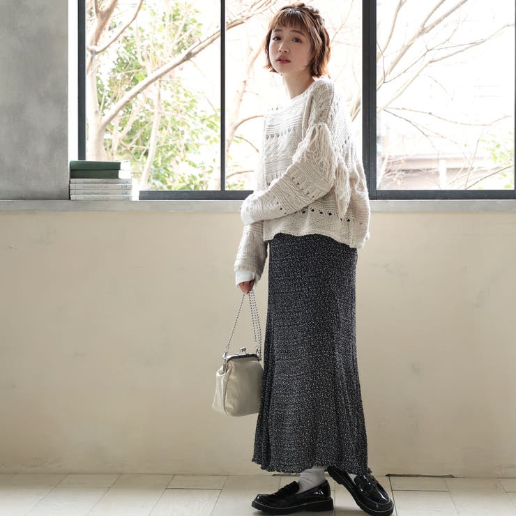 ◎RETRO GIRL◎ 透かし編みニットPO[品番：RTGW0002671]｜RETRO