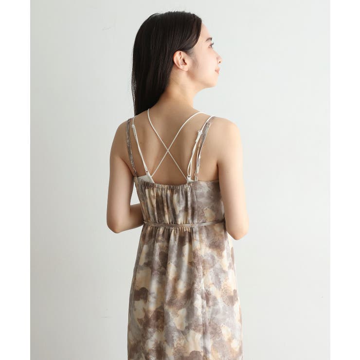 GIRL□ ファッション tntntutu レトロガールプリント キャミワンピース