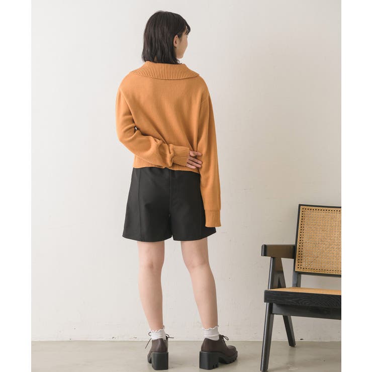 ZIP襟ニット 襟付きZIPニット[品番：RTGW0006453]｜RETRO GIRL（レトロガール