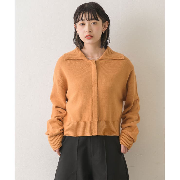 ZIP襟ニット 襟付きZIPニット[品番：RTGW0006453]｜RETRO GIRL（レトロガール