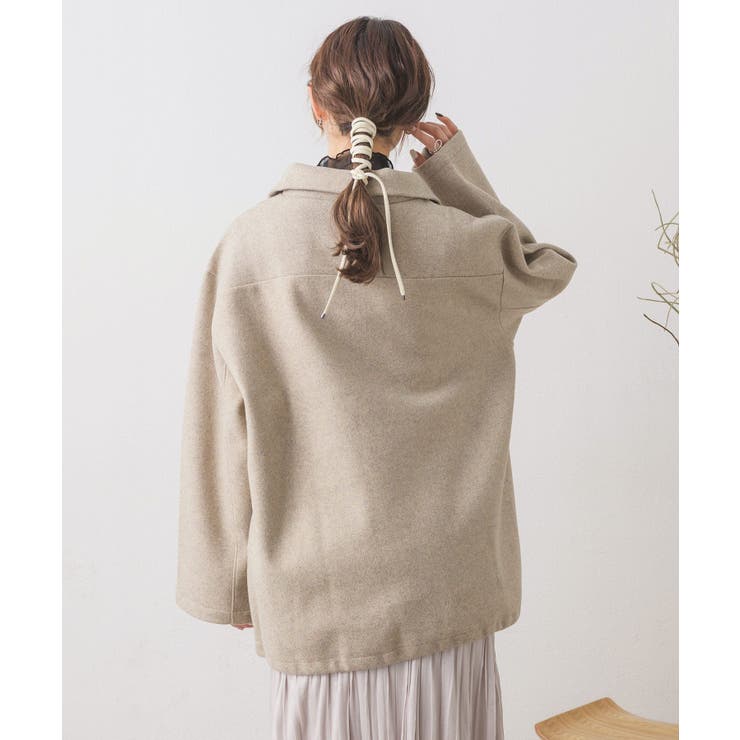 圧縮ニットハーフジップJK[品番：RTGW0006414]｜RETRO GIRL（レトロ