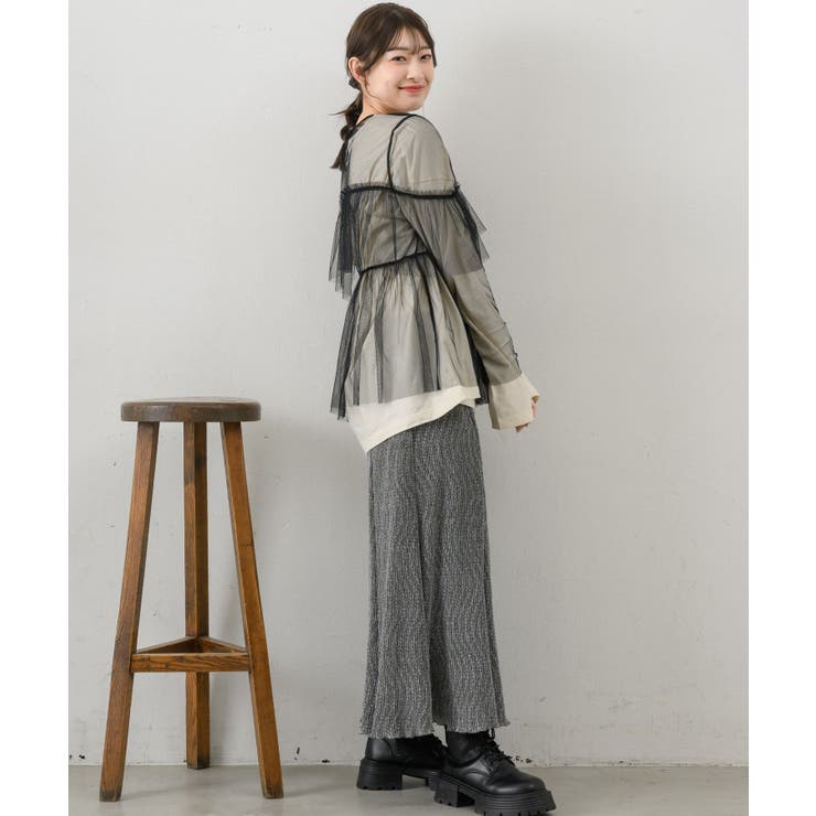 Gothicチュールトップス フリルチュールトップス[品番：RTGW0007669]｜RETRO GIRL