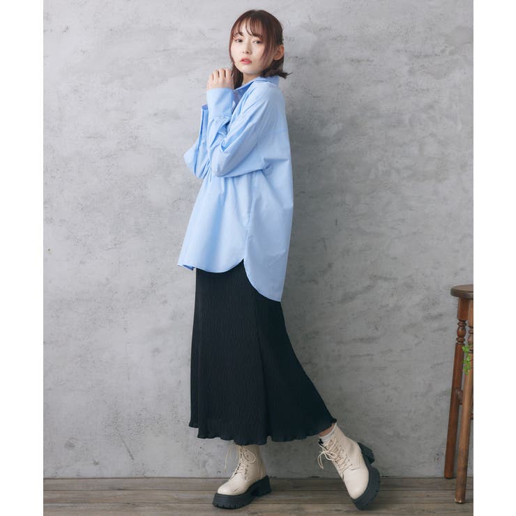 胸刺繍BIGシャツ | RETRO GIRL | 詳細画像21 