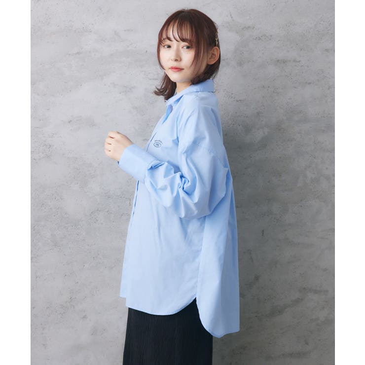 胸刺繍BIGシャツ | RETRO GIRL | 詳細画像25 