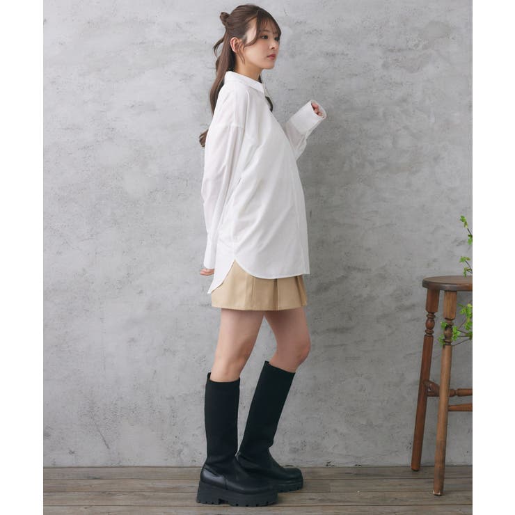 胸刺繍BIGシャツ | RETRO GIRL | 詳細画像3 