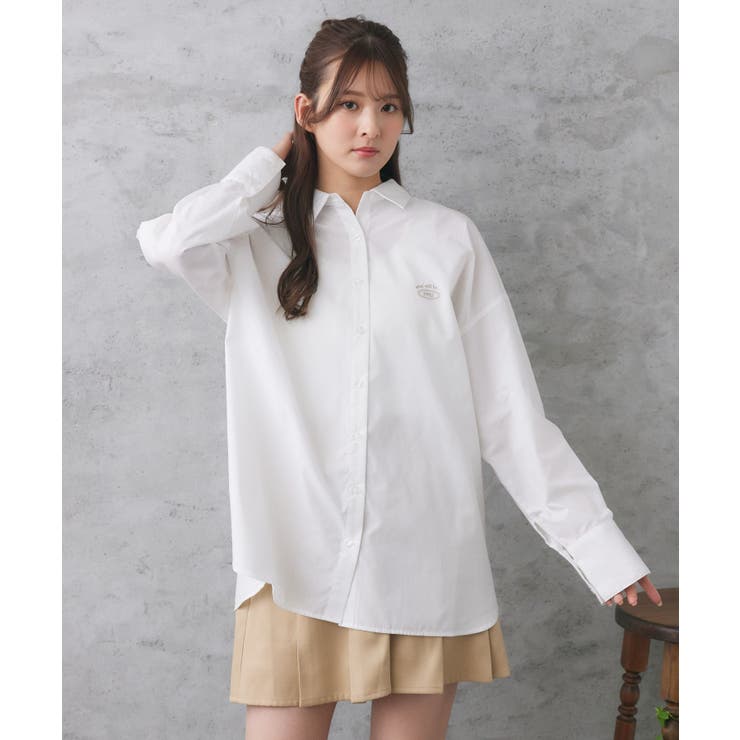 胸刺繍BIGシャツ | RETRO GIRL | 詳細画像6 