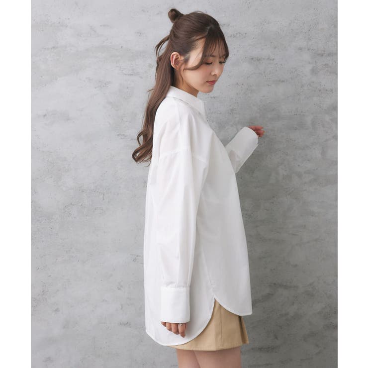 胸刺繍BIGシャツ | RETRO GIRL | 詳細画像7 