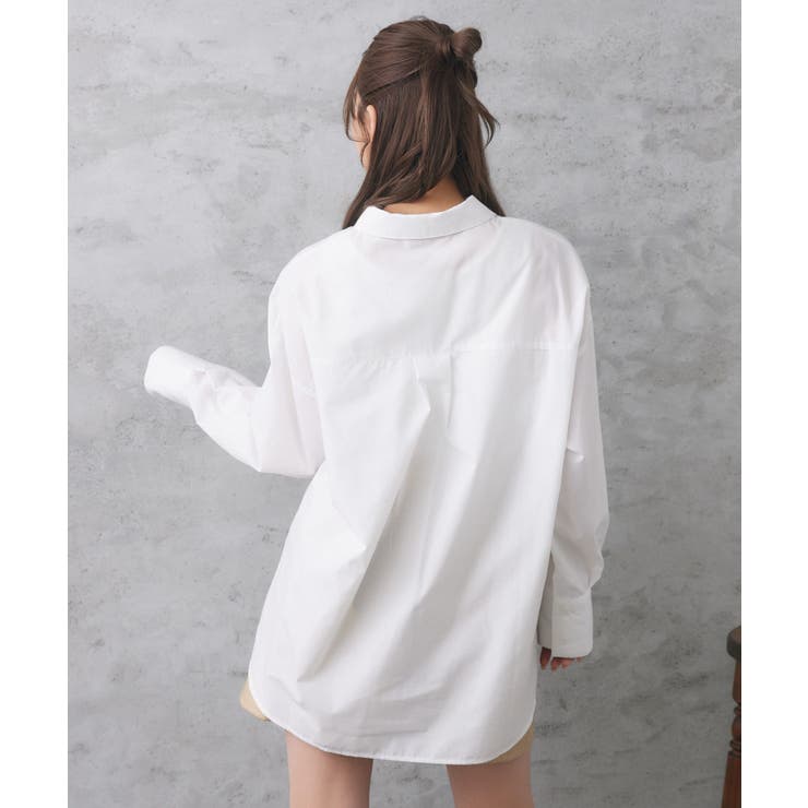 胸刺繍BIGシャツ | RETRO GIRL | 詳細画像9 