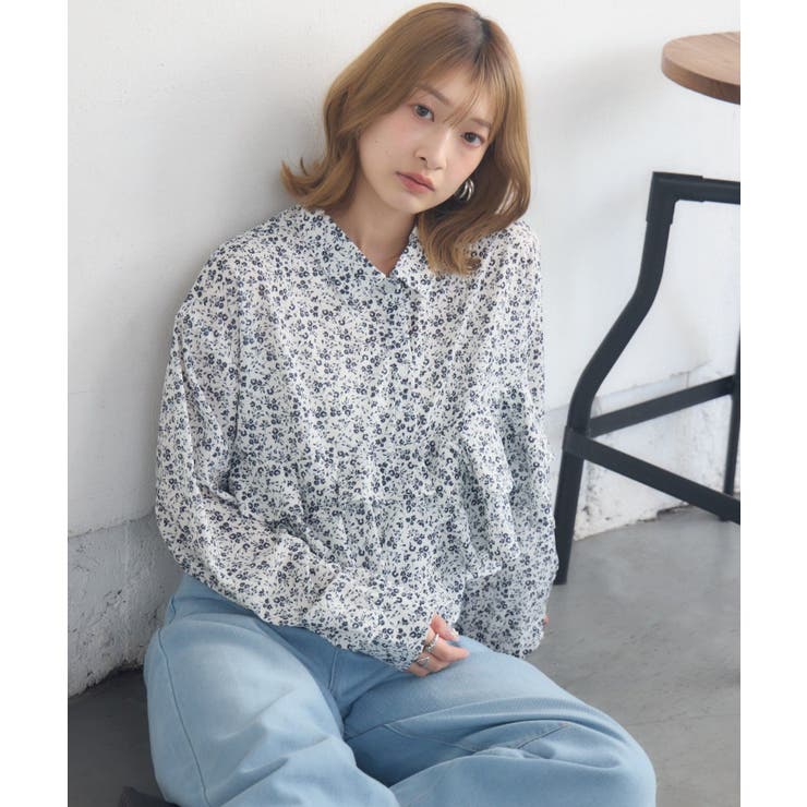 P/WHT | ウエストフリルSH | RETRO GIRL