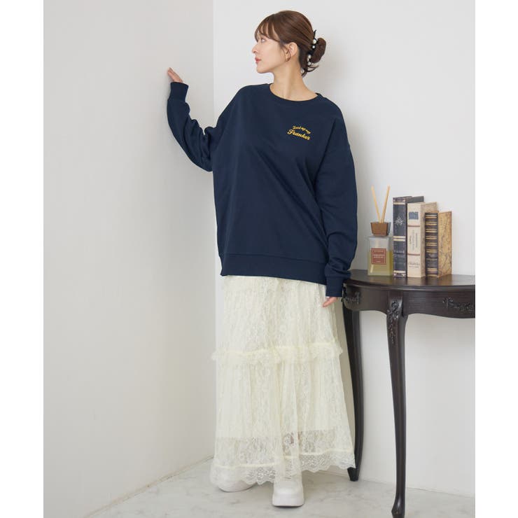 サガラ刺繍トレーナー | RETRO GIRL | 詳細画像18 